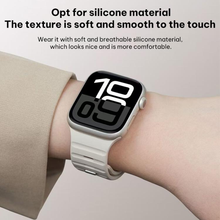 Bracelet de montre en silicone à boucle magnétique xDfind Norman, pour Apple Watch 42 / 44 / 45 / 46 / 49mm, pour Apple Watch 38 / 40 / 41 / S11 42mm