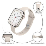Bracelet de montre en silicone à petite taille et boucle inversée xDfind, pour Apple Watch 42 / 44 / 45 / 46 / 49 mm, pour Apple Watch 38 / 40 / 41 / S11 42 mm