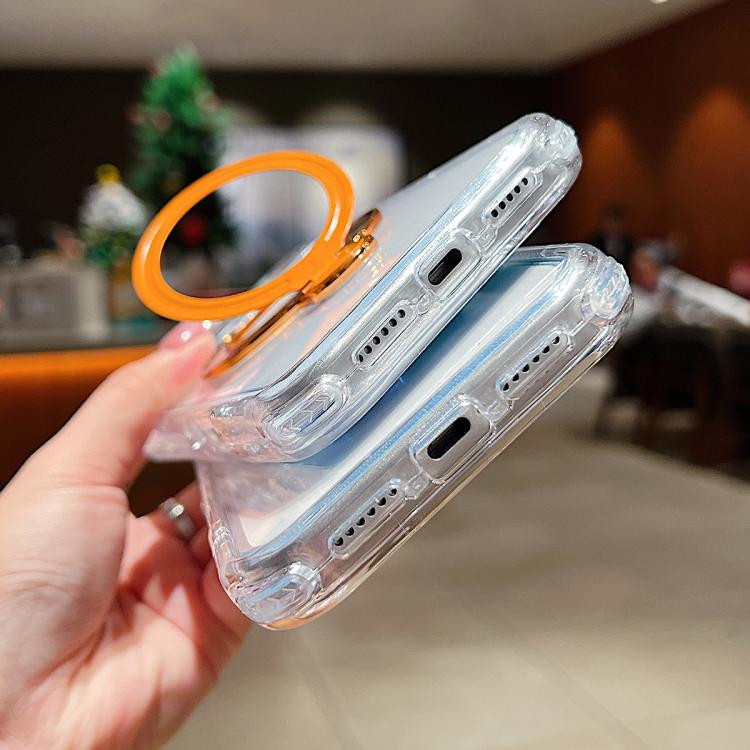 Étui de téléphone magnétique transparent avec support métallique pivotant, Pour iPhone 17 Pro Max, Pour iPhone 17 Pro