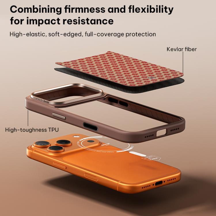 Coque de téléphone magnétique antichoc Benks Y3 en Kevlar avec motif diamant, pour iPhone 17 Pro Max, pour iPhone 17 Pro