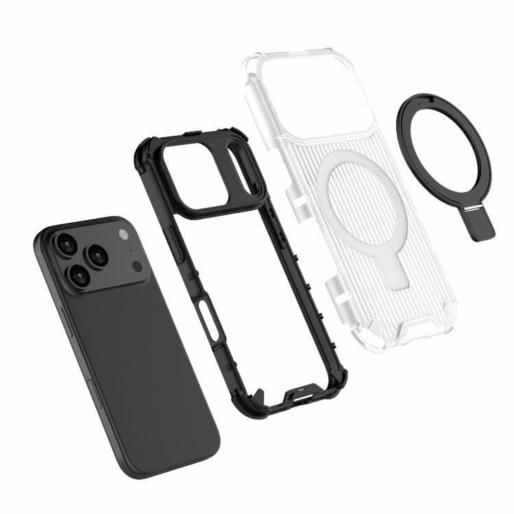 Coque de téléphone antichoc avec support à grille, Pour iPhone 17 Pro Max, Pour iPhone 17 Pro, Pour iPhone 17, Pour iPhone Air