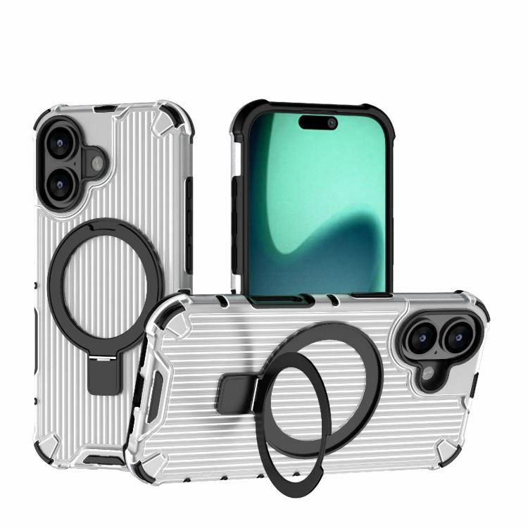 Coque de téléphone antichoc avec support à grille, Pour iPhone 17 Pro Max, Pour iPhone 17 Pro, Pour iPhone 17, Pour iPhone Air