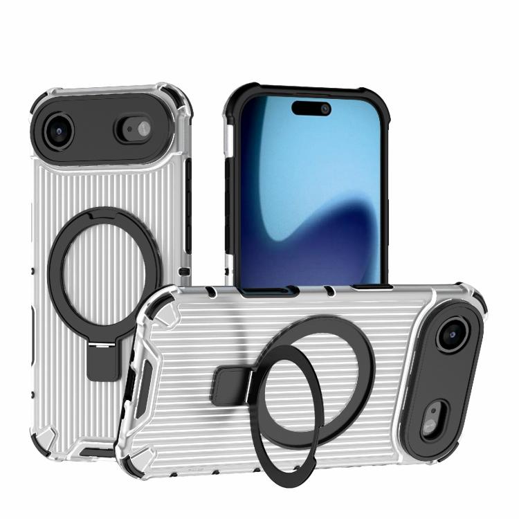 Coque de téléphone antichoc avec support à grille, Pour iPhone 17 Pro Max, Pour iPhone 17 Pro, Pour iPhone 17, Pour iPhone Air