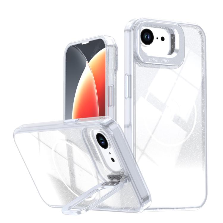 Étui de téléphone avec cadre d'objectif magnétique à dégradé de paillettes, pour iPhone 17e / 16e, pour iPhone 17 Pro Max, pour iPhone 17 Pro, pour iPhone 17, pour iPhone Air, pour iPhone 16 Pro Max, pour iPhone 16 Pro, pour iPhone 16 Plus, pour iPhone 16