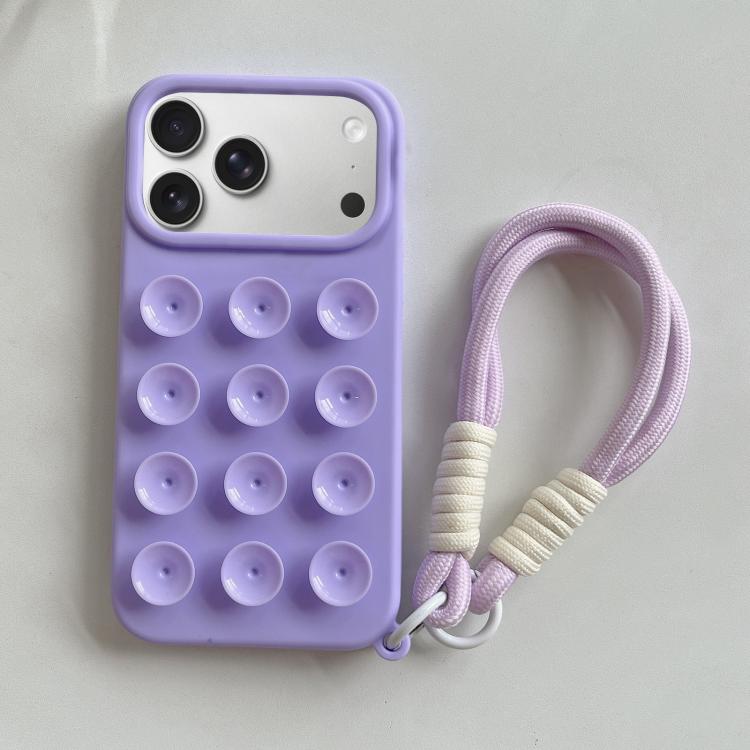 Coque de téléphone en silicone à ventouse simple avec lanière, Pour iPhone 17 Pro Max, Pour iPhone 17 Pro, Pour iPhone 17, Pour iPhone Air, Pour iPhone 16 Pro Max, Pour iPhone 16 Pro, Pour iPhone 16 Plus, Pour iPhone 16