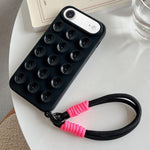 Coque de téléphone en silicone à ventouse simple avec lanière, Pour iPhone 17 Pro Max, Pour iPhone 17 Pro, Pour iPhone 17, Pour iPhone Air, Pour iPhone 16 Pro Max, Pour iPhone 16 Pro, Pour iPhone 16 Plus, Pour iPhone 16