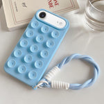 Coque de téléphone en silicone à ventouse simple avec lanière, Pour iPhone 17 Pro Max, Pour iPhone 17 Pro, Pour iPhone 17, Pour iPhone Air, Pour iPhone 16 Pro Max, Pour iPhone 16 Pro, Pour iPhone 16 Plus, Pour iPhone 16