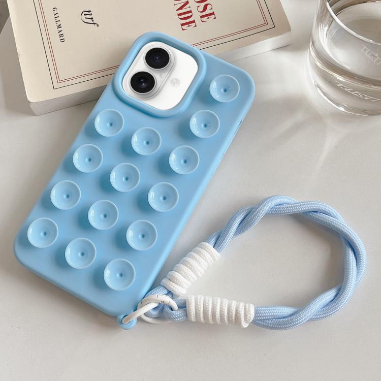 Coque de téléphone en silicone à ventouse simple avec lanière, Pour iPhone 17 Pro Max, Pour iPhone 17 Pro, Pour iPhone 17, Pour iPhone Air, Pour iPhone 16 Pro Max, Pour iPhone 16 Pro, Pour iPhone 16 Plus, Pour iPhone 16