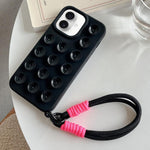 Coque de téléphone en silicone à ventouse simple avec lanière, Pour iPhone 17 Pro Max, Pour iPhone 17 Pro, Pour iPhone 17, Pour iPhone Air, Pour iPhone 16 Pro Max, Pour iPhone 16 Pro, Pour iPhone 16 Plus, Pour iPhone 16