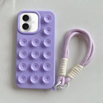 Coque de téléphone en silicone à ventouse simple avec lanière, Pour iPhone 17 Pro Max, Pour iPhone 17 Pro, Pour iPhone 17, Pour iPhone Air, Pour iPhone 16 Pro Max, Pour iPhone 16 Pro, Pour iPhone 16 Plus, Pour iPhone 16