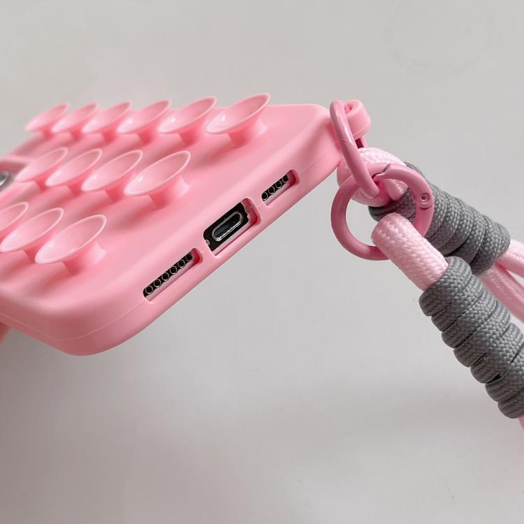 Coque de téléphone en silicone à ventouse simple avec lanière, Pour iPhone 17 Pro Max, Pour iPhone 17 Pro, Pour iPhone 17, Pour iPhone Air, Pour iPhone 16 Pro Max, Pour iPhone 16 Pro, Pour iPhone 16 Plus, Pour iPhone 16