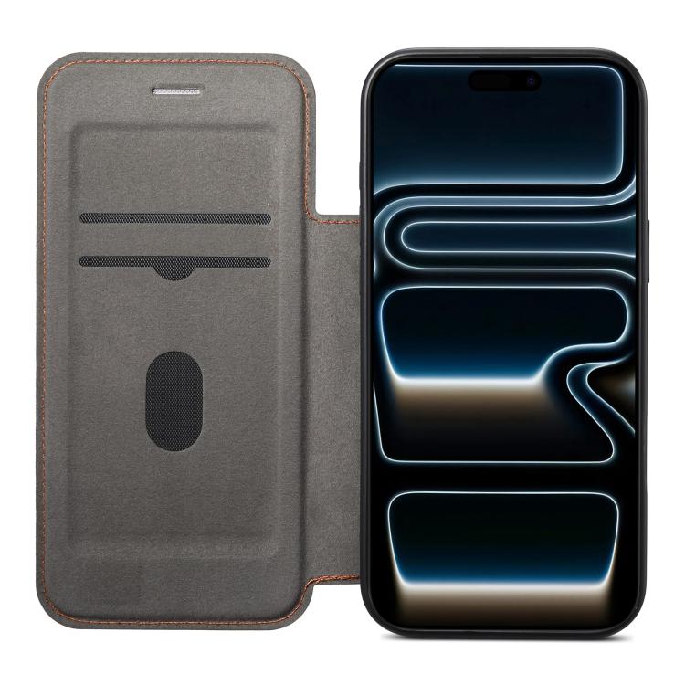 Coque de téléphone ESEBLE ultra-fine en cuir végétalien magnétique avec fente pour cartes, pour iPhone 17 Pro Max, pour iPhone 17 Pro, pour iPhone 17, pour iPhone Air