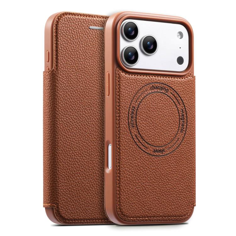 Coque de téléphone ESEBLE ultra-fine en cuir végétalien magnétique avec fente pour cartes, pour iPhone 17 Pro Max, pour iPhone 17 Pro, pour iPhone 17, pour iPhone Air