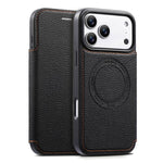 Coque de téléphone ESEBLE ultra-fine en cuir végétalien magnétique avec fente pour cartes, pour iPhone 17 Pro Max, pour iPhone 17 Pro, pour iPhone 17, pour iPhone Air