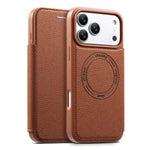 Coque de téléphone ESEBLE ultra-fine en cuir végétalien magnétique avec fente pour cartes, pour iPhone 17 Pro Max, pour iPhone 17 Pro, pour iPhone 17, pour iPhone Air