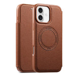 Coque de téléphone ESEBLE ultra-fine en cuir végétalien magnétique avec fente pour cartes, pour iPhone 17 Pro Max, pour iPhone 17 Pro, pour iPhone 17, pour iPhone Air