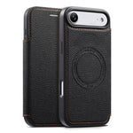 Coque de téléphone ESEBLE ultra-fine en cuir végétalien magnétique avec fente pour cartes, pour iPhone 17 Pro Max, pour iPhone 17 Pro, pour iPhone 17, pour iPhone Air