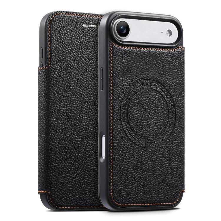 Coque de téléphone ESEBLE ultra-fine en cuir végétalien magnétique avec fente pour cartes, pour iPhone 17 Pro Max, pour iPhone 17 Pro, pour iPhone 17, pour iPhone Air