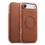 Coque de téléphone ESEBLE ultra-fine en cuir végétalien magnétique avec fente pour cartes, pour iPhone 17 Pro Max, pour iPhone 17 Pro, pour iPhone 17, pour iPhone Air