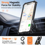 Étui de téléphone antichoc magnétique avec support métallique caché, Pour iPhone 17 Pro Max, Pour iPhone 17 Pro, Pour iPhone 17, Pour iPhone Air, Pour iPhone 16 Pro Max, Pour iPhone 16 Pro, Pour iPhone 16 Plus, Pour iPhone 16