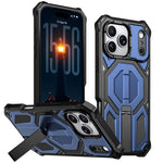 Étui de téléphone antichoc magnétique avec support métallique caché, Pour iPhone 17 Pro Max, Pour iPhone 17 Pro, Pour iPhone 17, Pour iPhone Air, Pour iPhone 16 Pro Max, Pour iPhone 16 Pro, Pour iPhone 16 Plus, Pour iPhone 16