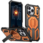 Étui de téléphone antichoc magnétique avec support métallique caché, Pour iPhone 17 Pro Max, Pour iPhone 17 Pro, Pour iPhone 17, Pour iPhone Air, Pour iPhone 16 Pro Max, Pour iPhone 16 Pro, Pour iPhone 16 Plus, Pour iPhone 16