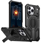 Étui de téléphone antichoc magnétique avec support métallique caché, Pour iPhone 17 Pro Max, Pour iPhone 17 Pro, Pour iPhone 17, Pour iPhone Air, Pour iPhone 16 Pro Max, Pour iPhone 16 Pro, Pour iPhone 16 Plus, Pour iPhone 16