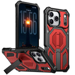 Étui de téléphone antichoc magnétique avec support métallique caché, Pour iPhone 17 Pro Max, Pour iPhone 17 Pro, Pour iPhone 17, Pour iPhone Air, Pour iPhone 16 Pro Max, Pour iPhone 16 Pro, Pour iPhone 16 Plus, Pour iPhone 16