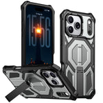 Étui de téléphone antichoc magnétique avec support métallique caché, Pour iPhone 17 Pro Max, Pour iPhone 17 Pro, Pour iPhone 17, Pour iPhone Air, Pour iPhone 16 Pro Max, Pour iPhone 16 Pro, Pour iPhone 16 Plus, Pour iPhone 16