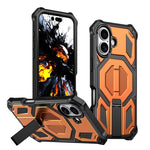 Étui de téléphone antichoc magnétique avec support métallique caché, Pour iPhone 17 Pro Max, Pour iPhone 17 Pro, Pour iPhone 17, Pour iPhone Air, Pour iPhone 16 Pro Max, Pour iPhone 16 Pro, Pour iPhone 16 Plus, Pour iPhone 16