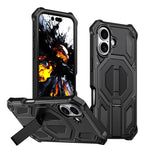 Étui de téléphone antichoc magnétique avec support métallique caché, Pour iPhone 17 Pro Max, Pour iPhone 17 Pro, Pour iPhone 17, Pour iPhone Air, Pour iPhone 16 Pro Max, Pour iPhone 16 Pro, Pour iPhone 16 Plus, Pour iPhone 16