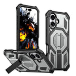 Étui de téléphone antichoc magnétique avec support métallique caché, Pour iPhone 17 Pro Max, Pour iPhone 17 Pro, Pour iPhone 17, Pour iPhone Air, Pour iPhone 16 Pro Max, Pour iPhone 16 Pro, Pour iPhone 16 Plus, Pour iPhone 16