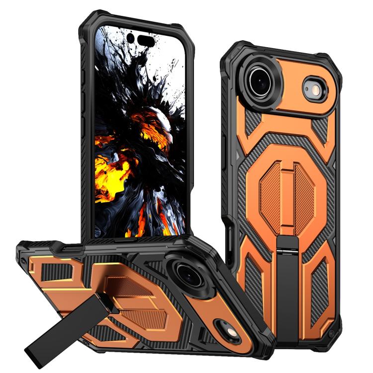 Étui de téléphone antichoc magnétique avec support métallique caché, Pour iPhone 17 Pro Max, Pour iPhone 17 Pro, Pour iPhone 17, Pour iPhone Air, Pour iPhone 16 Pro Max, Pour iPhone 16 Pro, Pour iPhone 16 Plus, Pour iPhone 16
