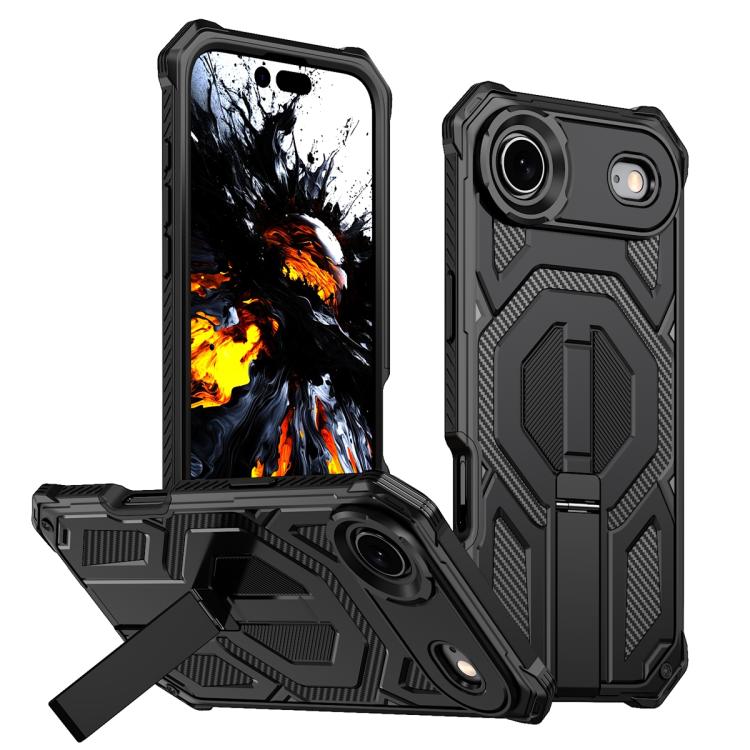 Étui de téléphone antichoc magnétique avec support métallique caché, Pour iPhone 17 Pro Max, Pour iPhone 17 Pro, Pour iPhone 17, Pour iPhone Air, Pour iPhone 16 Pro Max, Pour iPhone 16 Pro, Pour iPhone 16 Plus, Pour iPhone 16