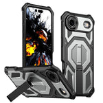 Étui de téléphone antichoc magnétique avec support métallique caché, Pour iPhone 17 Pro Max, Pour iPhone 17 Pro, Pour iPhone 17, Pour iPhone Air, Pour iPhone 16 Pro Max, Pour iPhone 16 Pro, Pour iPhone 16 Plus, Pour iPhone 16