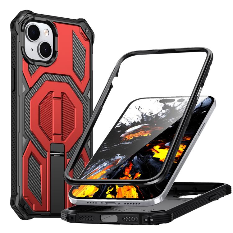 Étui de téléphone antichoc magnétique avec support métallique caché, pour iPhone 15 Pro Max, pour iPhone 15 Pro, pour iPhone 15 Plus / 14 Plus, pour iPhone 15, pour iPhone 14 / 13, pour iPhone 14 Pro, pour iPhone 14 Pro Max, pour iPhone 13 Pro Max