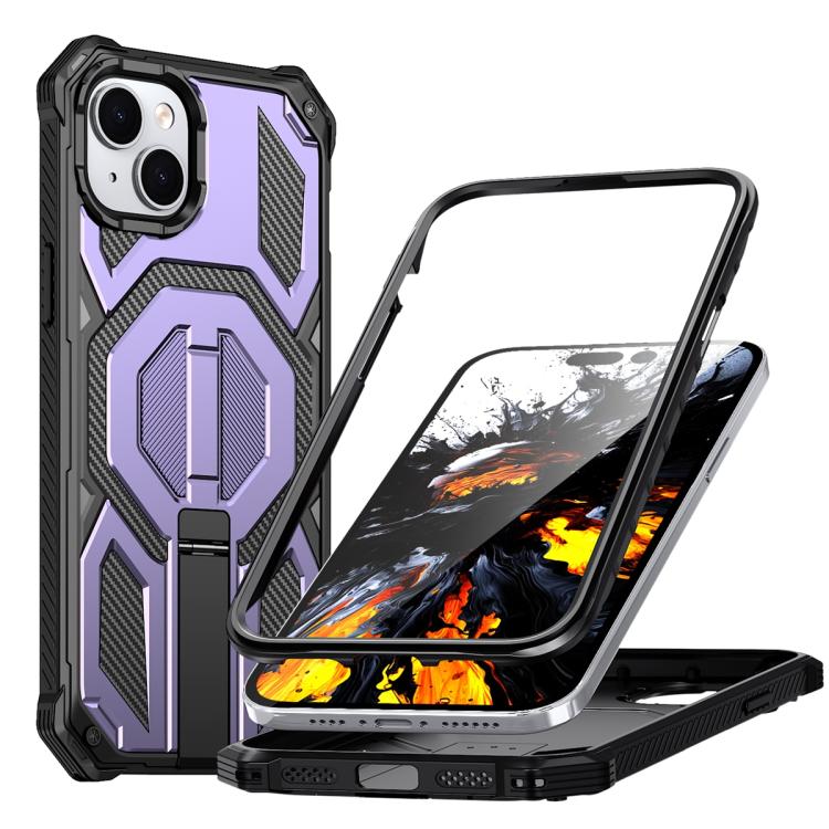 Étui de téléphone antichoc magnétique avec support métallique caché, pour iPhone 15 Pro Max, pour iPhone 15 Pro, pour iPhone 15 Plus / 14 Plus, pour iPhone 15, pour iPhone 14 / 13, pour iPhone 14 Pro, pour iPhone 14 Pro Max, pour iPhone 13 Pro Max