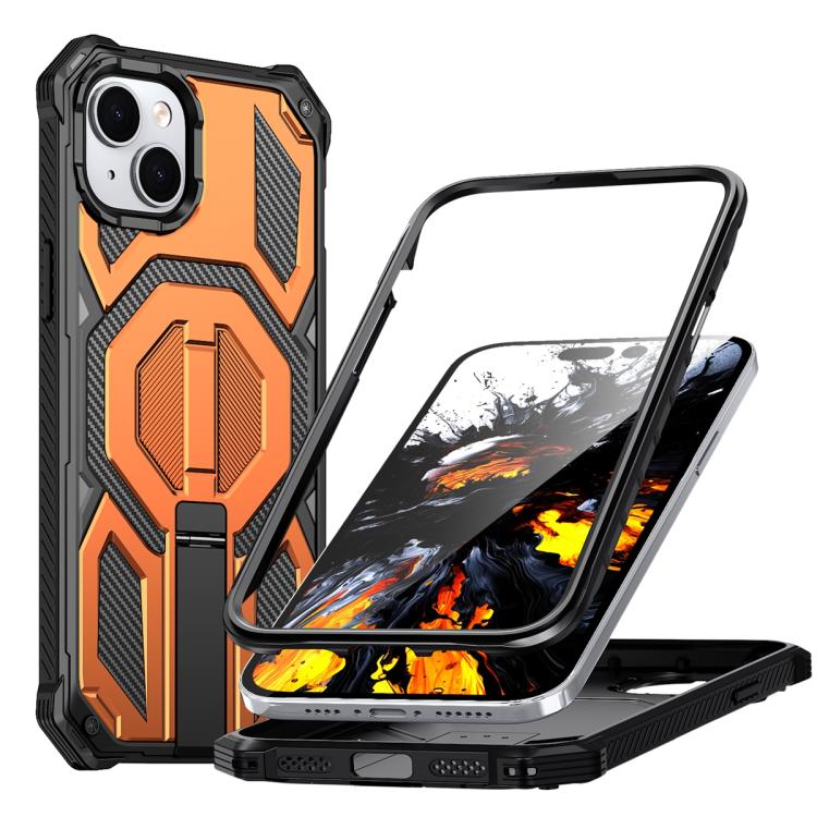 Étui de téléphone antichoc magnétique avec support métallique caché, pour iPhone 15 Pro Max, pour iPhone 15 Pro, pour iPhone 15 Plus / 14 Plus, pour iPhone 15, pour iPhone 14 / 13, pour iPhone 14 Pro, pour iPhone 14 Pro Max, pour iPhone 13 Pro Max