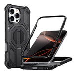 Étui de téléphone antichoc magnétique avec support métallique caché, Pour iPhone 17 Pro Max, Pour iPhone 17 Pro, Pour iPhone 17, Pour iPhone Air, Pour iPhone 16 Pro Max, Pour iPhone 16 Pro, Pour iPhone 16 Plus, Pour iPhone 16