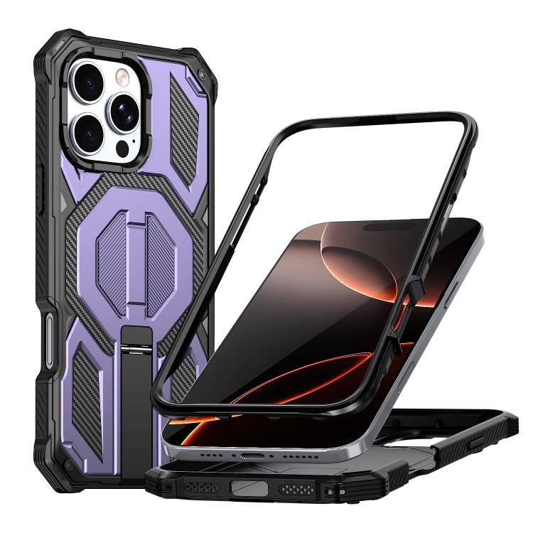 Étui de téléphone antichoc magnétique avec support métallique caché, Pour iPhone 17 Pro Max, Pour iPhone 17 Pro, Pour iPhone 17, Pour iPhone Air, Pour iPhone 16 Pro Max, Pour iPhone 16 Pro, Pour iPhone 16 Plus, Pour iPhone 16
