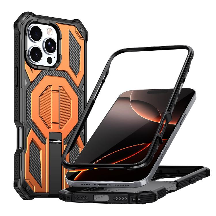 Étui de téléphone antichoc magnétique avec support métallique caché, Pour iPhone 17 Pro Max, Pour iPhone 17 Pro, Pour iPhone 17, Pour iPhone Air, Pour iPhone 16 Pro Max, Pour iPhone 16 Pro, Pour iPhone 16 Plus, Pour iPhone 16