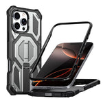 Étui de téléphone antichoc magnétique avec support métallique caché, Pour iPhone 17 Pro Max, Pour iPhone 17 Pro, Pour iPhone 17, Pour iPhone Air, Pour iPhone 16 Pro Max, Pour iPhone 16 Pro, Pour iPhone 16 Plus, Pour iPhone 16