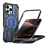 Étui de téléphone antichoc magnétique avec support métallique caché, Pour iPhone 17 Pro Max, Pour iPhone 17 Pro, Pour iPhone 17, Pour iPhone Air, Pour iPhone 16 Pro Max, Pour iPhone 16 Pro, Pour iPhone 16 Plus, Pour iPhone 16