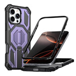 Étui de téléphone antichoc magnétique avec support métallique caché, Pour iPhone 17 Pro Max, Pour iPhone 17 Pro, Pour iPhone 17, Pour iPhone Air, Pour iPhone 16 Pro Max, Pour iPhone 16 Pro, Pour iPhone 16 Plus, Pour iPhone 16