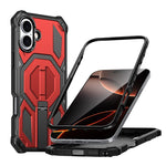 Étui de téléphone antichoc magnétique avec support métallique caché, Pour iPhone 17 Pro Max, Pour iPhone 17 Pro, Pour iPhone 17, Pour iPhone Air, Pour iPhone 16 Pro Max, Pour iPhone 16 Pro, Pour iPhone 16 Plus, Pour iPhone 16