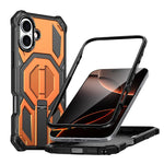 Étui de téléphone antichoc magnétique avec support métallique caché, Pour iPhone 17 Pro Max, Pour iPhone 17 Pro, Pour iPhone 17, Pour iPhone Air, Pour iPhone 16 Pro Max, Pour iPhone 16 Pro, Pour iPhone 16 Plus, Pour iPhone 16