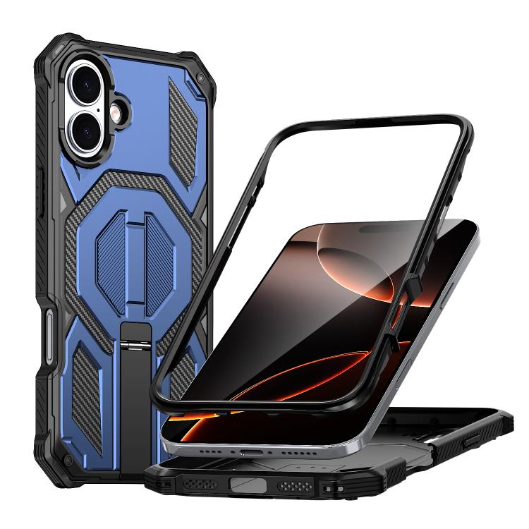 Étui de téléphone antichoc magnétique avec support métallique caché, Pour iPhone 17 Pro Max, Pour iPhone 17 Pro, Pour iPhone 17, Pour iPhone Air, Pour iPhone 16 Pro Max, Pour iPhone 16 Pro, Pour iPhone 16 Plus, Pour iPhone 16
