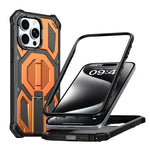 Étui de téléphone antichoc magnétique avec support métallique caché, pour iPhone 15 Pro Max, pour iPhone 15 Pro, pour iPhone 15 Plus / 14 Plus, pour iPhone 15, pour iPhone 14 / 13, pour iPhone 14 Pro, pour iPhone 14 Pro Max, pour iPhone 13 Pro Max