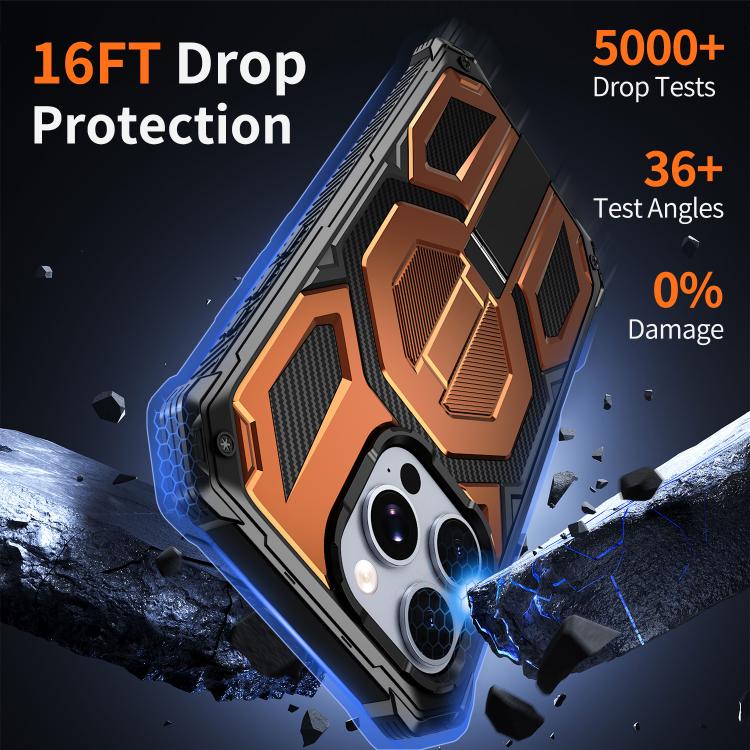 Étui de téléphone antichoc magnétique avec support métallique caché, pour iPhone 15 Pro Max, pour iPhone 15 Pro, pour iPhone 15 Plus / 14 Plus, pour iPhone 15, pour iPhone 14 / 13, pour iPhone 14 Pro, pour iPhone 14 Pro Max, pour iPhone 13 Pro Max