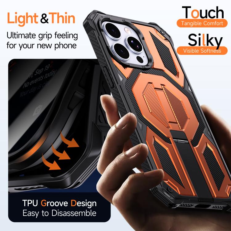 Étui de téléphone antichoc magnétique avec support métallique caché, pour iPhone 15 Pro Max, pour iPhone 15 Pro, pour iPhone 15 Plus / 14 Plus, pour iPhone 15, pour iPhone 14 / 13, pour iPhone 14 Pro, pour iPhone 14 Pro Max, pour iPhone 13 Pro Max